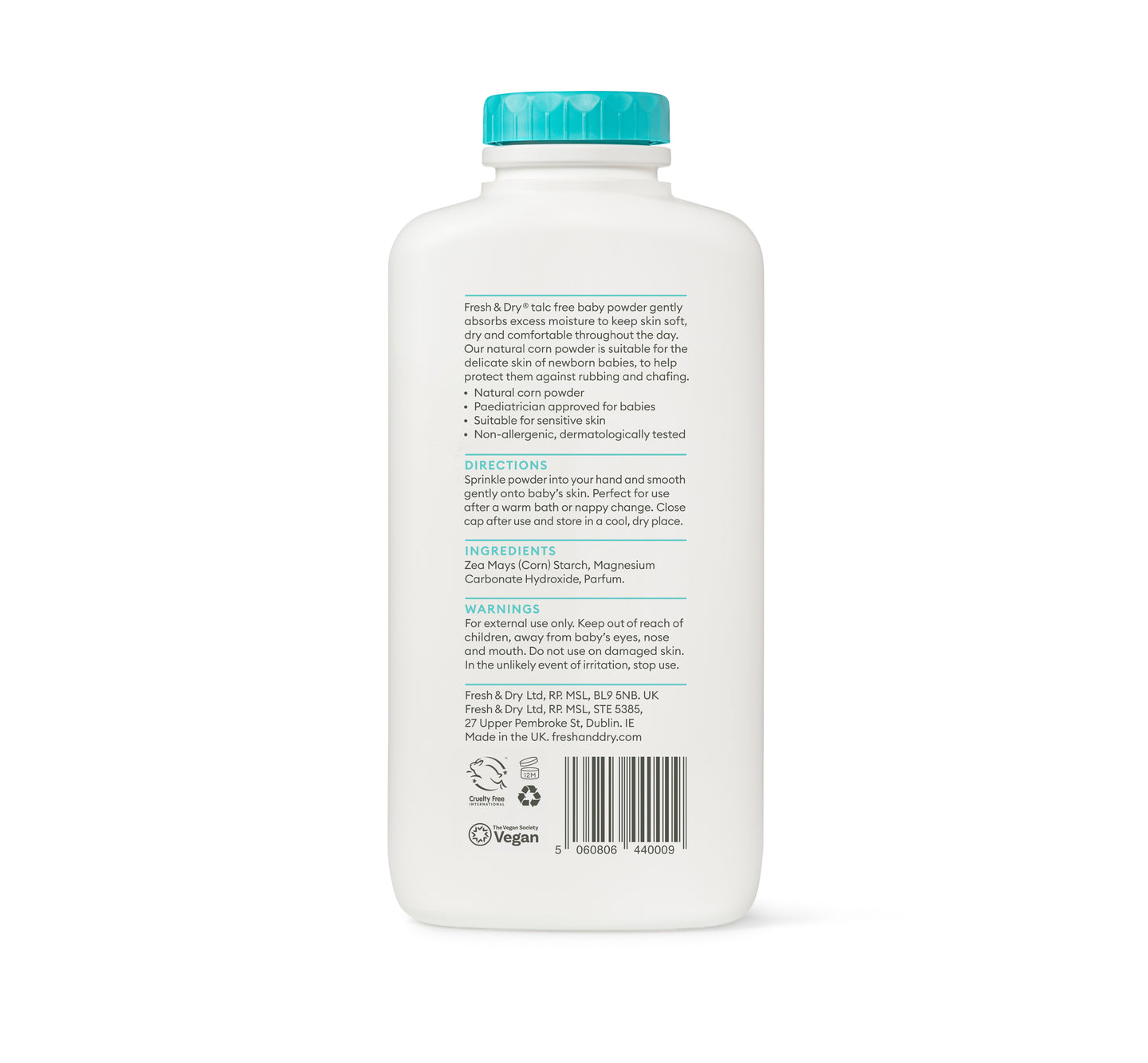 Fresh & Dry 100% Talc Free Baby Powder 250g