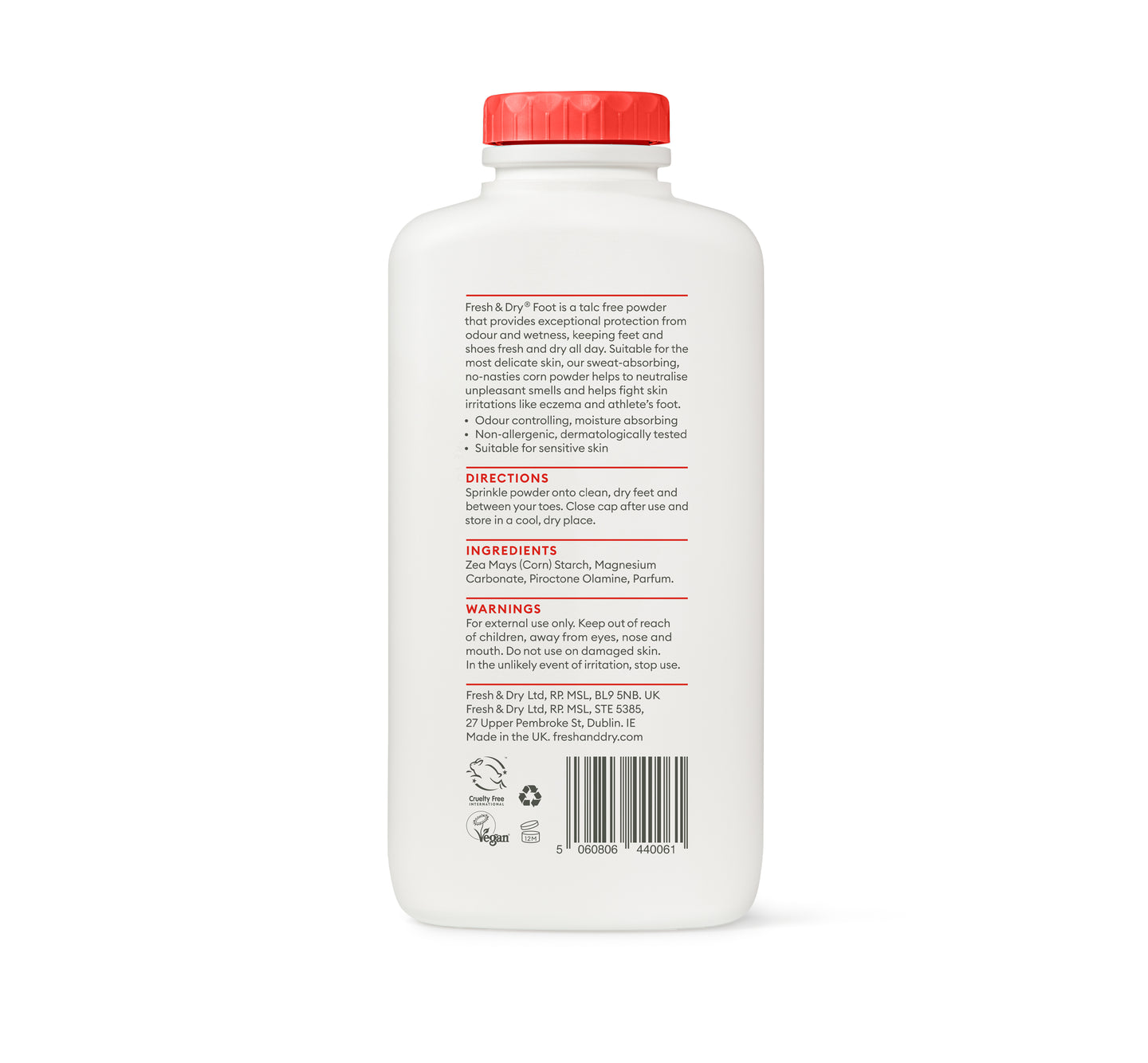 Fresh & Dry Talc Free Foot Powder 250g